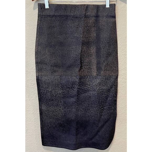 ZERO + MARIA CORNEJO Rai Leather Curved Skirt Size 6 - Picture 10 of 11